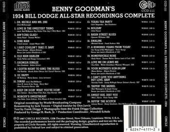 CD Benny Goodman: 1934 Bill Dodge All-Star Recordings Complete 606294