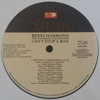 3LP Beres Hammond: Can't Stop A Man: The Ultimate Collection 617801