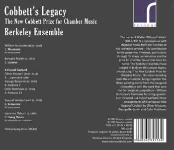 CD Berkeley Ensemble: Cobbett's Legacy: The New Cobbett Prize For Chamber Music 417865