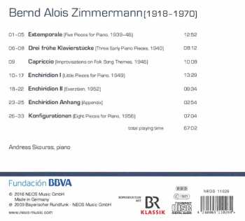 CD Bernd Alois Zimmermann: Complete Works For Piano Solo 546525