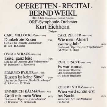 CD Bernd Weikl: Operettenrecital Mit Bernd Weikle 628562