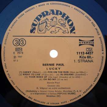 LP Bernie Paul: Lucky 41986