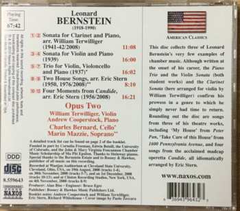 CD Leonard Bernstein: Violin Sonata / Piano Trio / New Transcriptions / Opus Two Violin - Piano Duo 501195