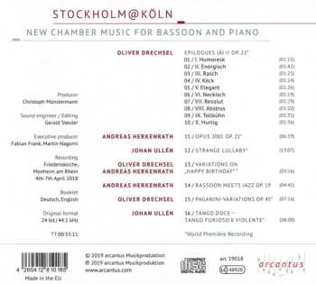 CD Berthold Große: Stockholm@Köln: New Chamber Music For Bassoon And Piano 572313