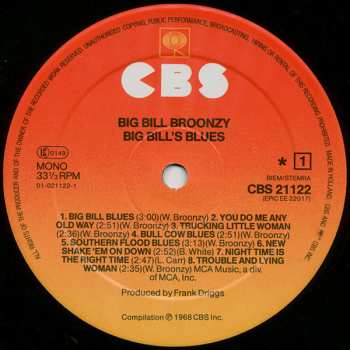 LP Big Bill Broonzy: Big Bill's Blues 584879