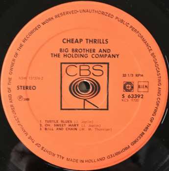 LP Big Brother & The Holding Company: Cheap Thrills 669735