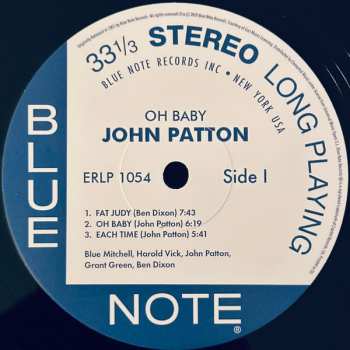 LP John Patton: Oh Baby! LTD 604226