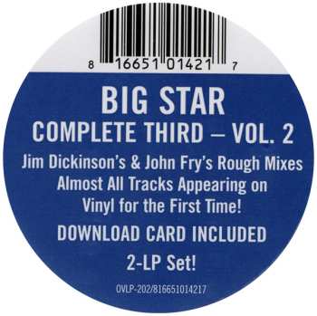 2LP Big Star: Complete Third - Vol. 2: Roughs To Mixes 456338