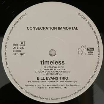 LP Bill Evans: Consecration Immortal LTD 578184