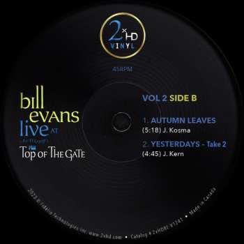 2LP Bill Evans: Live At Art D'Lugoff's Top Of The Gate Vol. 2 DLX 622370