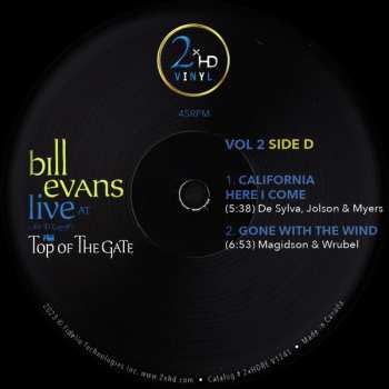 2LP Bill Evans: Live At Art D'Lugoff's Top Of The Gate Vol. 2 DLX 622370