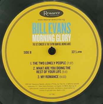 2LP The Bill Evans Trio: Morning Glory: The 1973 Concert At The Teatro Gran Rex, Buenos Aires DLX | LTD | NUM 630576