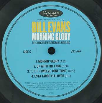 2LP The Bill Evans Trio: Morning Glory: The 1973 Concert At The Teatro Gran Rex, Buenos Aires DLX | LTD | NUM 630576