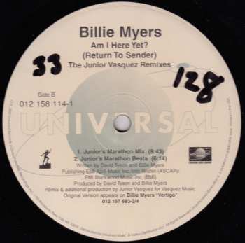 LP Billie Myers: Am I Here Yet? (Return To Sender) The Junior Vasquez Remixes 588454