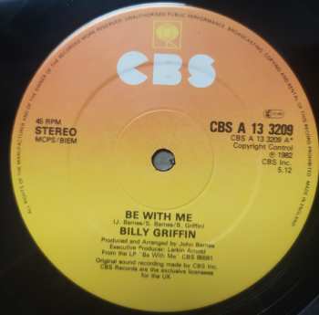 LP Billy Griffin: Be With Me 557228