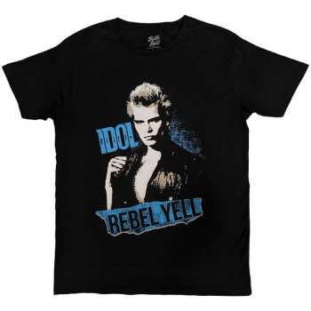 Merch Billy Idol: Billy Idol Unisex T-shirt: Rebel Yell Blue (medium) M