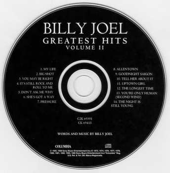 2CD Billy Joel: Greatest Hits Volume I & Volume II 638334