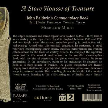 CD William Byrd: A Store Housse Of Treasure - John Baldwin's Commonplace Book 595758