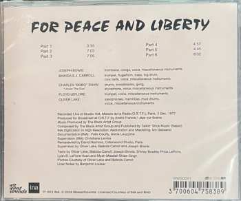 CD Black Artists Group: For Peace And Liberty 620299