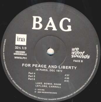 LP Black Artists Group: For Peace And Liberty (In Paris, Dec 1972) LTD 643624