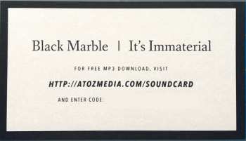 LP Black Marble: It's Immaterial LTD | CLR 427750