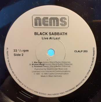 LP Black Sabbath: Live At Last 642841