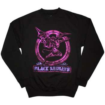 Merch Black Sabbath: Black Sabbath Unisex Sweatshirt: Neon Pink Henry (oversized) (medium) M