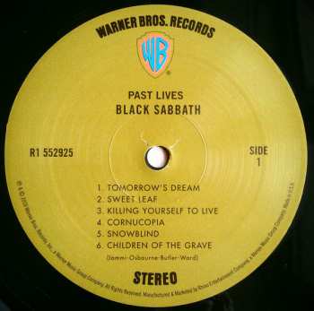 2LP Black Sabbath: Past Lives DLX 584454