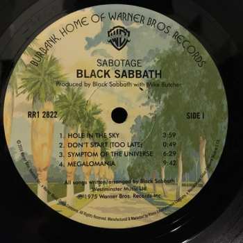 LP Black Sabbath: Sabotage 606430