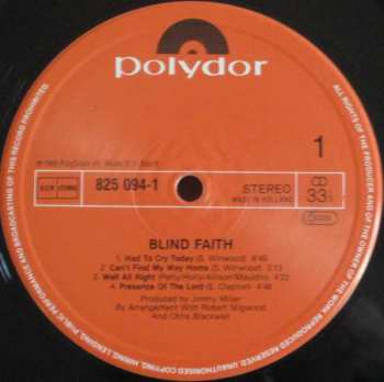 LP Blind Faith: Blind Faith 616065