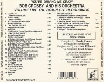 CD Bob Crosby And His Orchestra: You're Driving Me Crazy Volume V 1937/38 548115