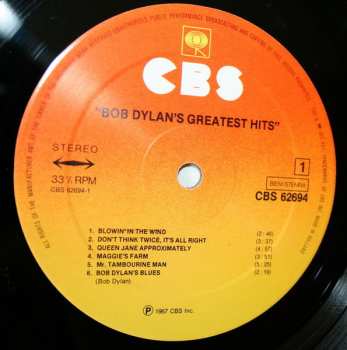 LP Bob Dylan: Bob Dylan's Greatest Hits 653384