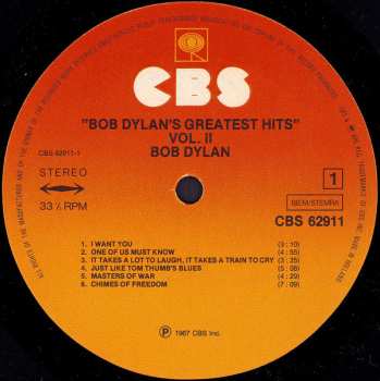 LP Bob Dylan: Bob Dylan's Greatest Hits 2 636603