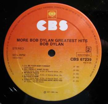 2LP Bob Dylan: More Bob Dylan Greatest Hits 638363