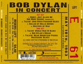 CD Bob Dylan: In Concert - Brandeis University 1963 5444