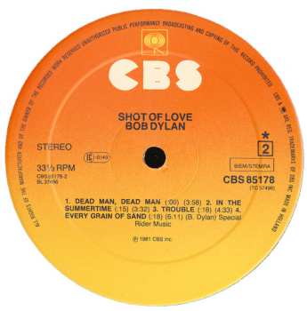 LP Bob Dylan: Shot Of Love 543489