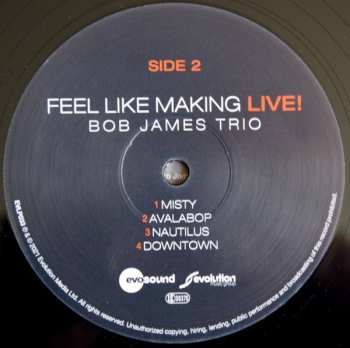 2LP Bob James Trio: Feel Like Making LIVE! (Black Colour) 447537