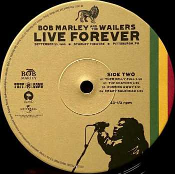 3LP/2CD/Box Set Bob Marley & The Wailers: Live Forever: The Stanley Theatre, Pittsburgh, PA, September 23, 1980 LTD 593384