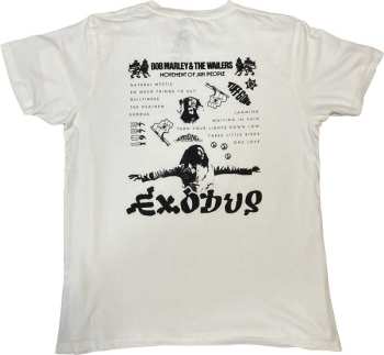 Merch Bob Marley & The Wailers: Bob Marley Unisex Organic T-shirt: Exodus Tracklist (back Print & Hi-build) (small) S