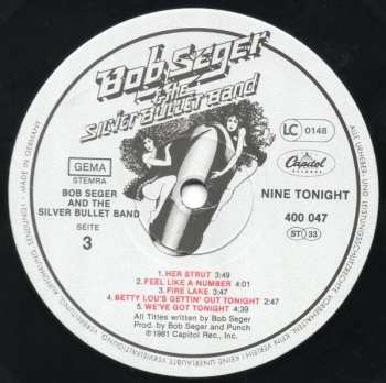 2LP Bob Seger And The Silver Bullet Band: Nine Tonight 651646