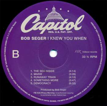 LP Bob Seger: I Knew You When  641756