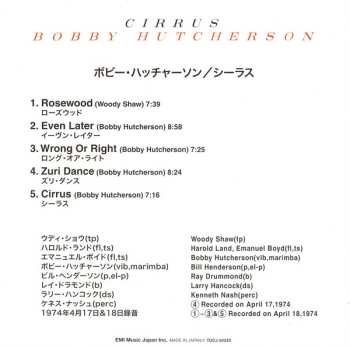 CD Bobby Hutcherson: Cirrus LTD 603147