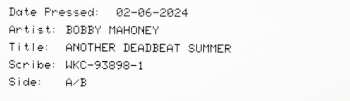 LP Bobby Mahoney: Another Deadbeat Summer 562522