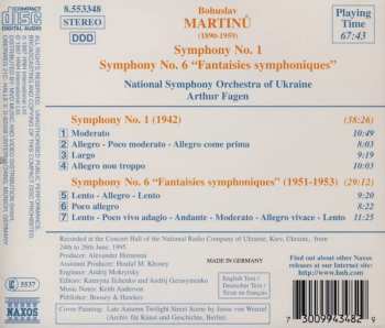 CD Bohuslav Martinů: Symphonies Nos. 1 And 6 "Fantaisies Symphoniques" 571799