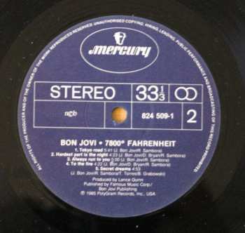 LP Bon Jovi: 7800° Fahrenheit 629454