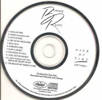 CD Bonnie Raitt: Nick Of Time 25163