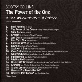 CD Bootsy Collins: The Power Of The One 566184