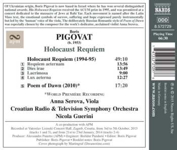 CD Boris Pigovat: Holocaust Requiem / Poem of Dawn 570093