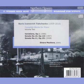 CD Boris Tishchenko: Complete Works For Piano Volume Two 304881