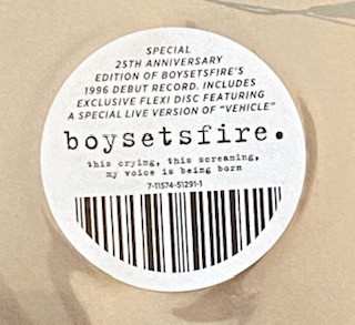 LP/SP Boysetsfire: This Crying, This Screaming, My Voice Is Being Born. CLR | LTD 580004